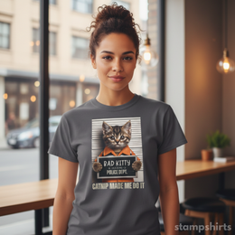 Bad Kitty Mugshot T-Shirt thumbnail 6