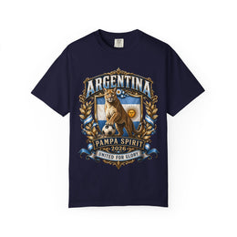 Argentina Pampa Spirit Graphic T-Shirt — 'Argentina' Crest with Puma & Flag thumbnail 1