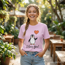 I Love You Penguin T-Shirt thumbnail 4