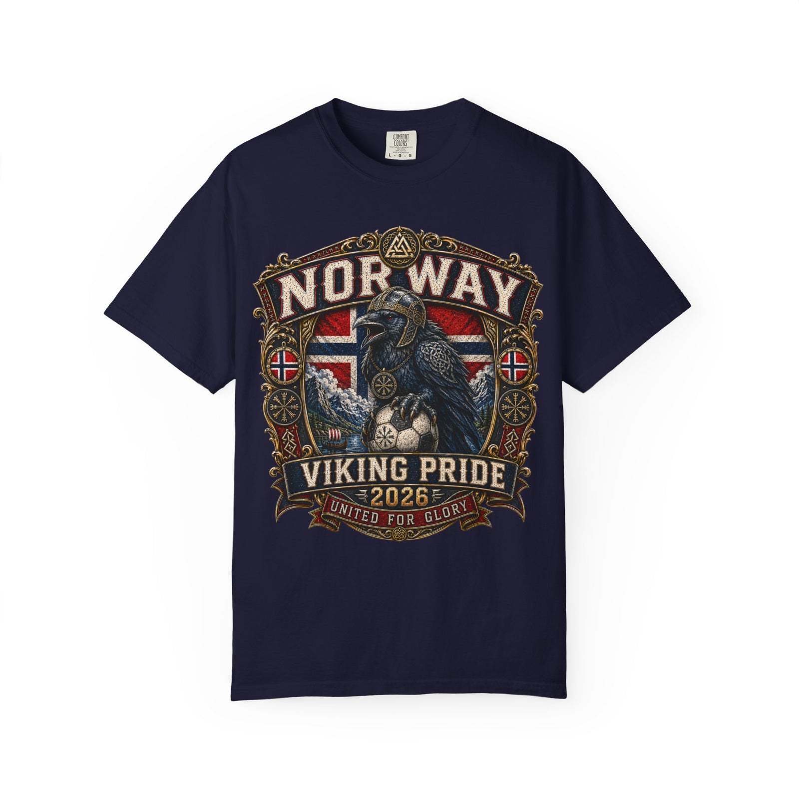Norway Viking Pride T-Shirt — "Viking Pride 2026" Norway Flag Raven Design