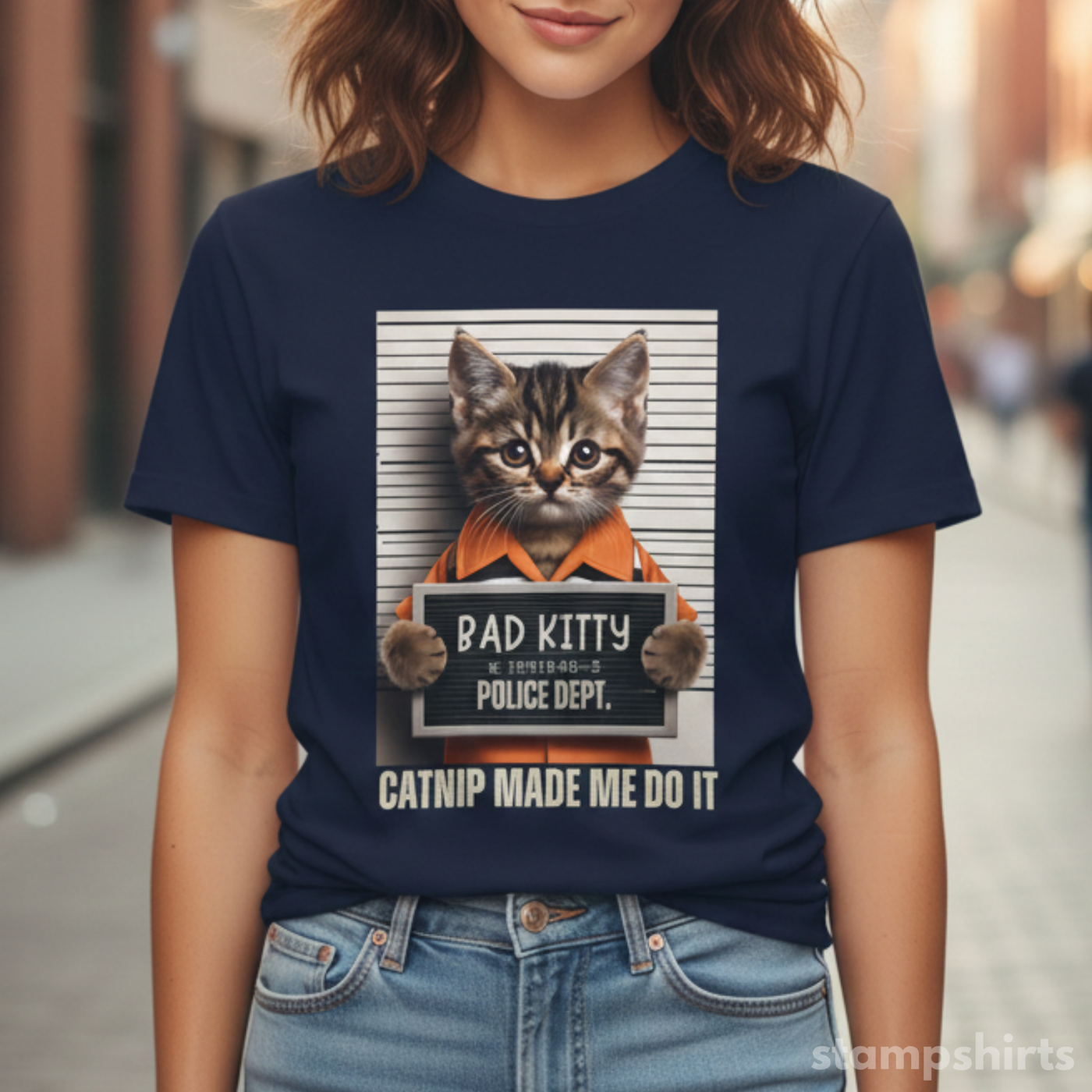 Bad Kitty Mugshot T-Shirt image 1