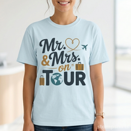 Mr. & Mrs. On Tour Travel T-Shirt thumbnail 1
