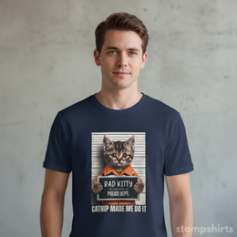 Bad Kitty Mugshot T-Shirt thumbnail 3
