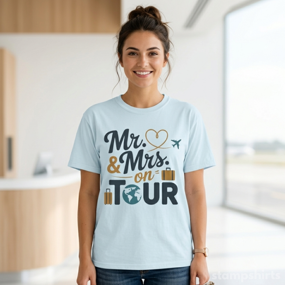 Mr. & Mrs. On Tour Travel T-Shirt image 3