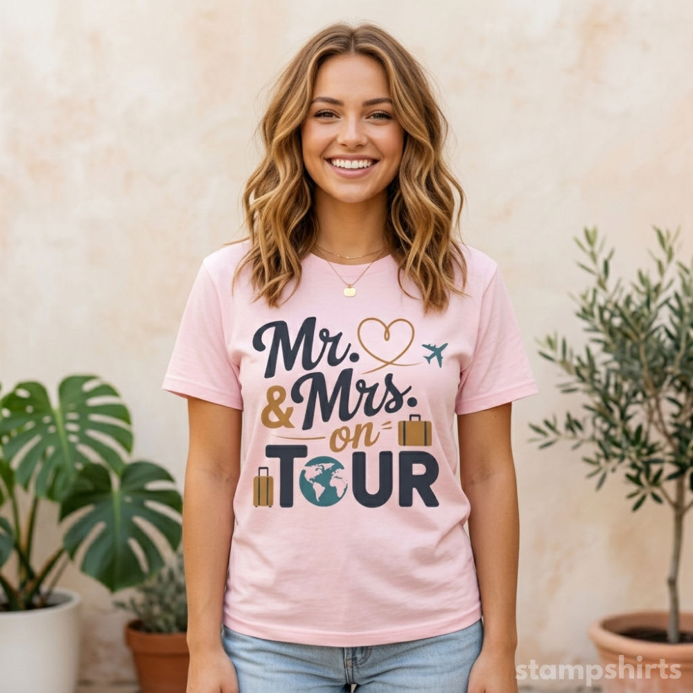 Mr. & Mrs. On Tour Travel T-Shirt image 4