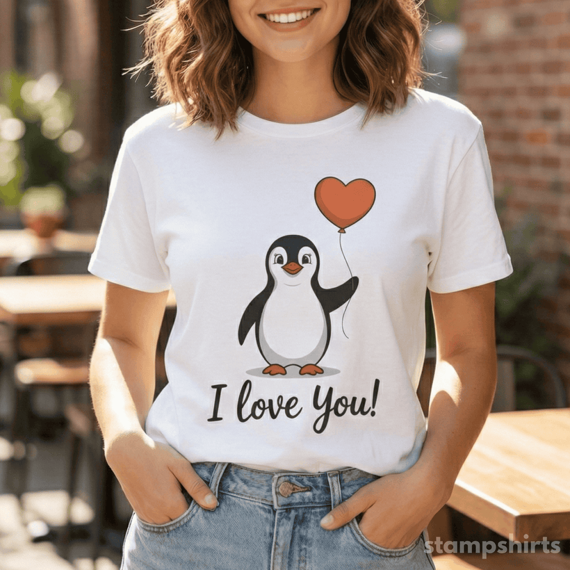I Love You Penguin T-Shirt