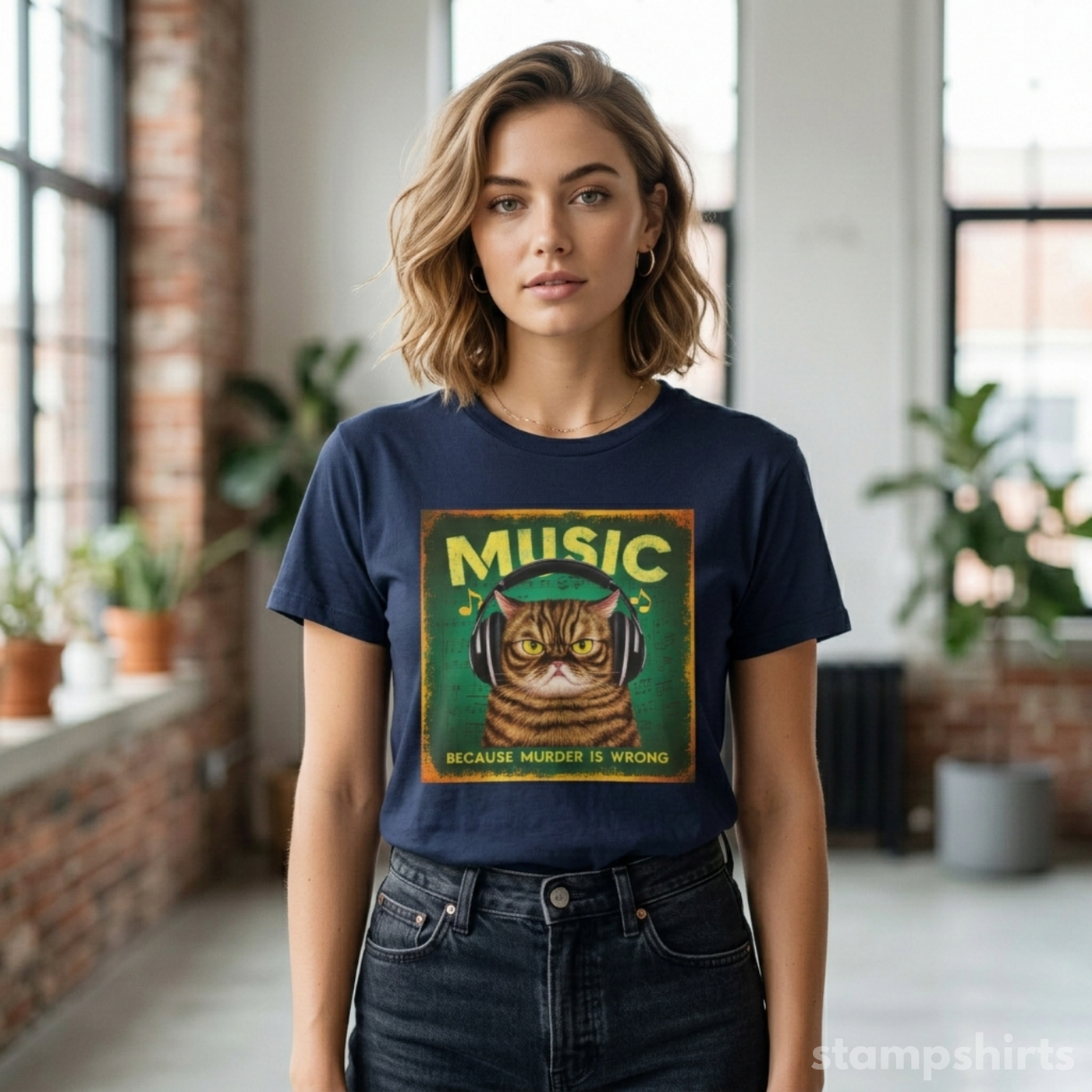 Music Cat T-Shirt image 4