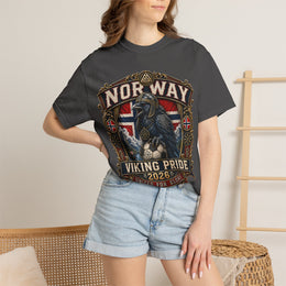 Norway Viking Pride T-Shirt — "Viking Pride 2026" Norway Flag Raven Design thumbnail 14