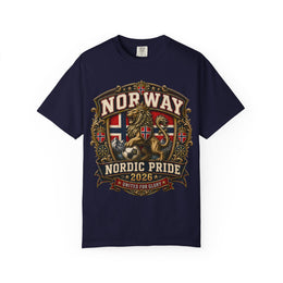 Norway Nordic Pride 2026 T-Shirt — Vintage Lion & Flag Design thumbnail 2