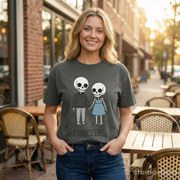 Forever Skeleton Couple T-Shirt thumbnail 4
