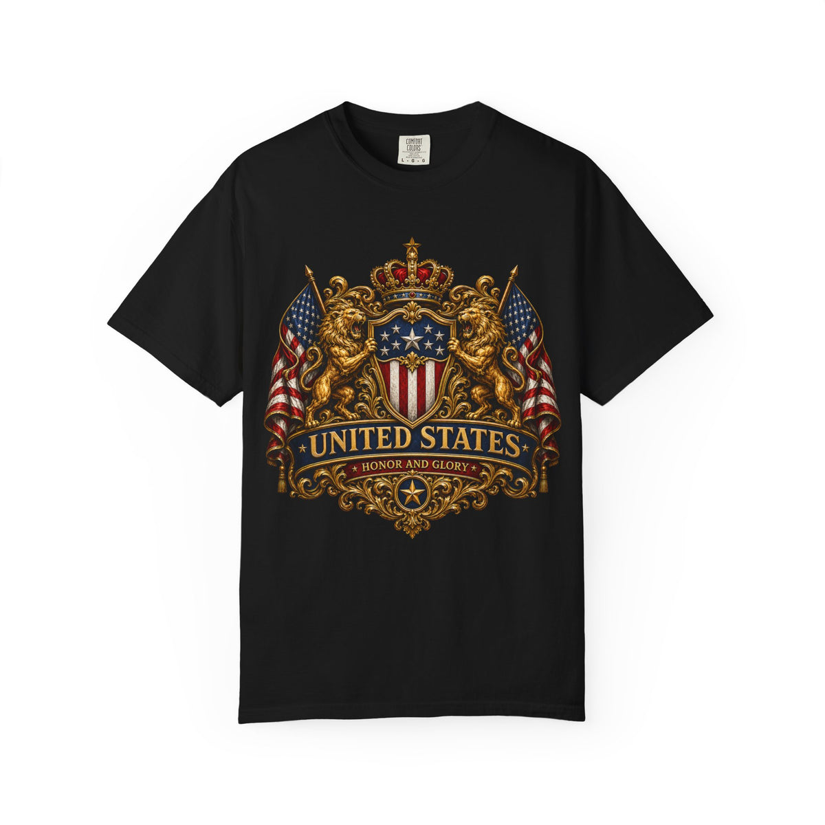 United States Crest T-Shirt — Vintage American Flag Shield Tee