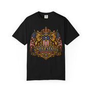 United States Crest T-Shirt — Vintage American Flag Shield Tee