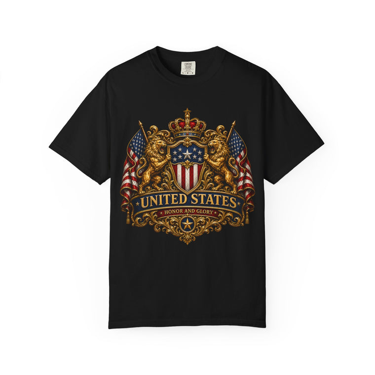 United States Crest T-Shirt — Vintage American Flag Shield Tee