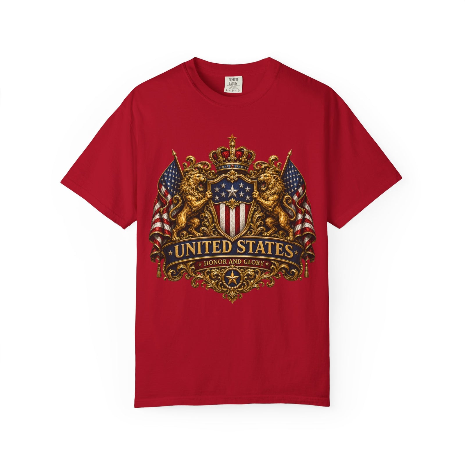 United States Crest T-Shirt — Vintage American Flag Shield Tee