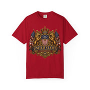 United States Crest T-Shirt — Vintage American Flag Shield Tee