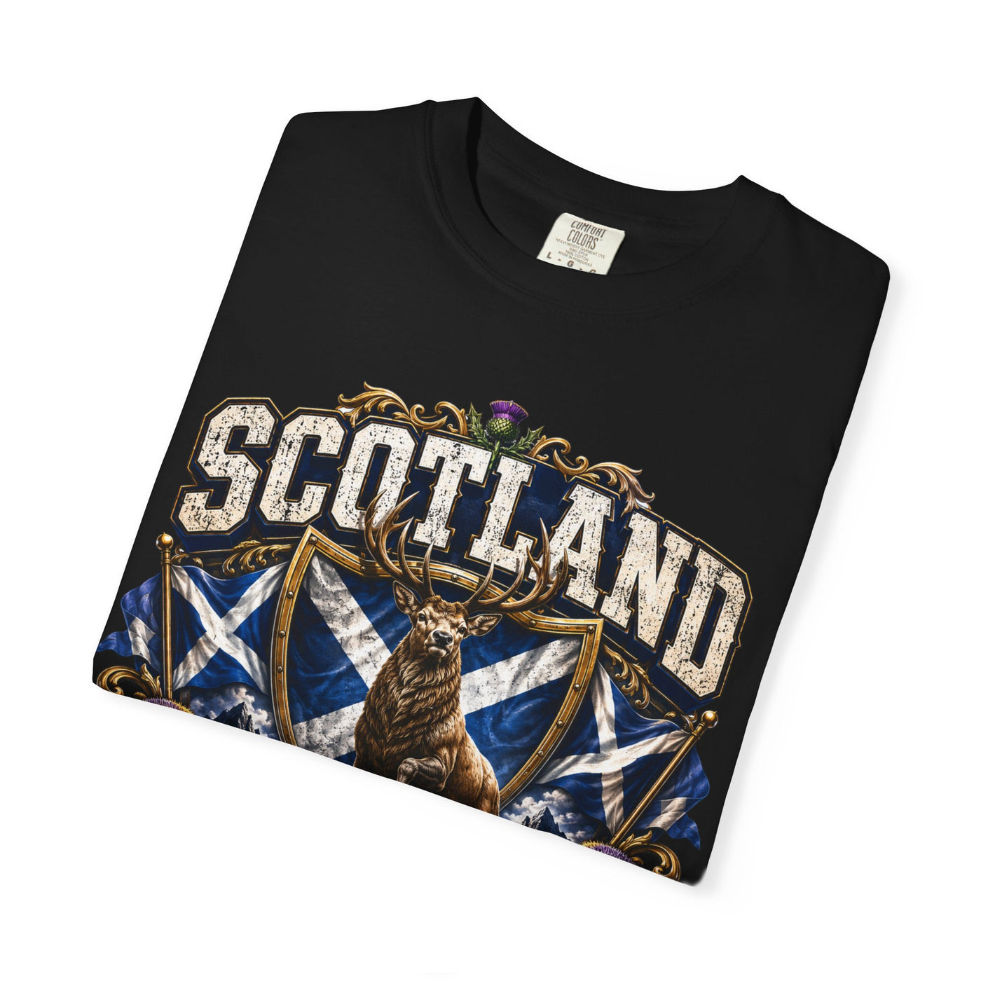 Scotland Highland Pride T-Shirt — 'United for Glory' 2026 Stag & Saltire Design image 19