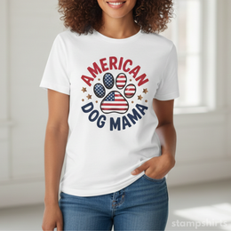 American Dog Mama T-Shirt thumbnail 1