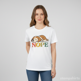 Nope Sleeping Puppy T-Shirt thumbnail 5