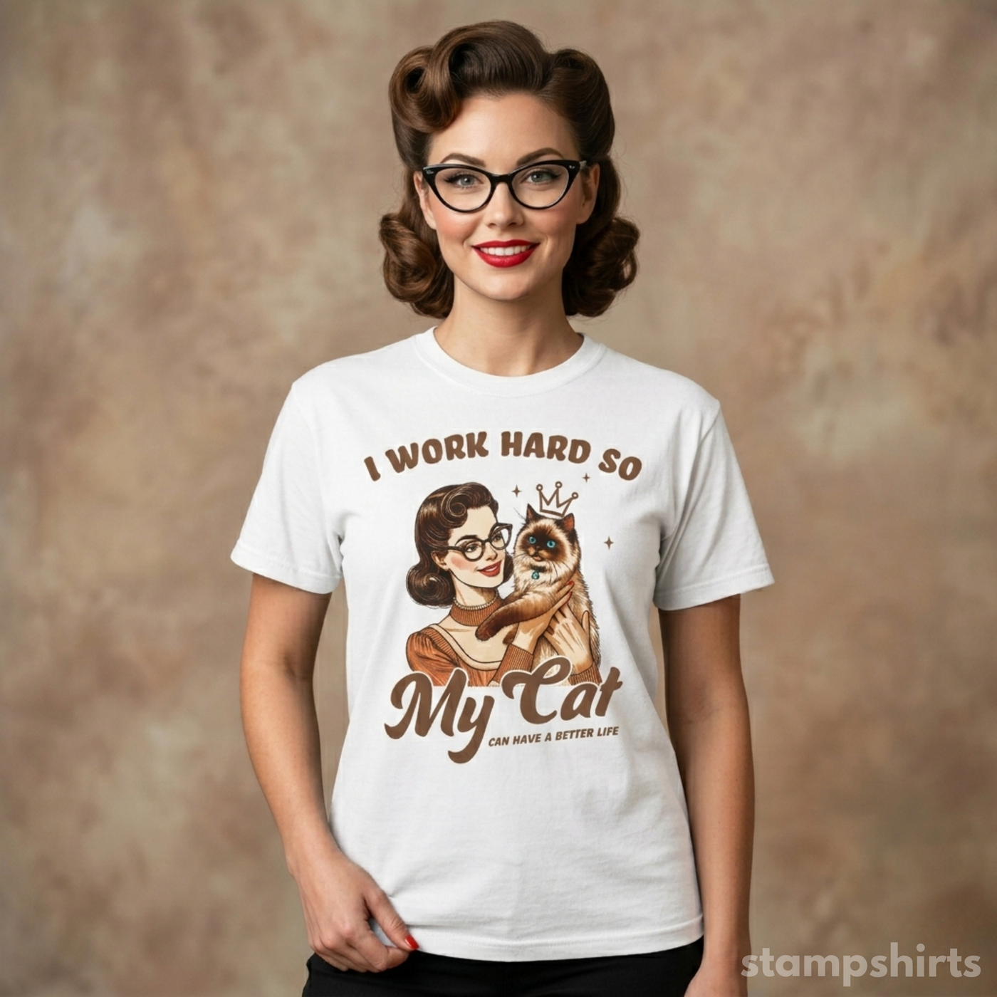 I Work Hard So My Cat Can Have a Better Life T-Shirt image 3