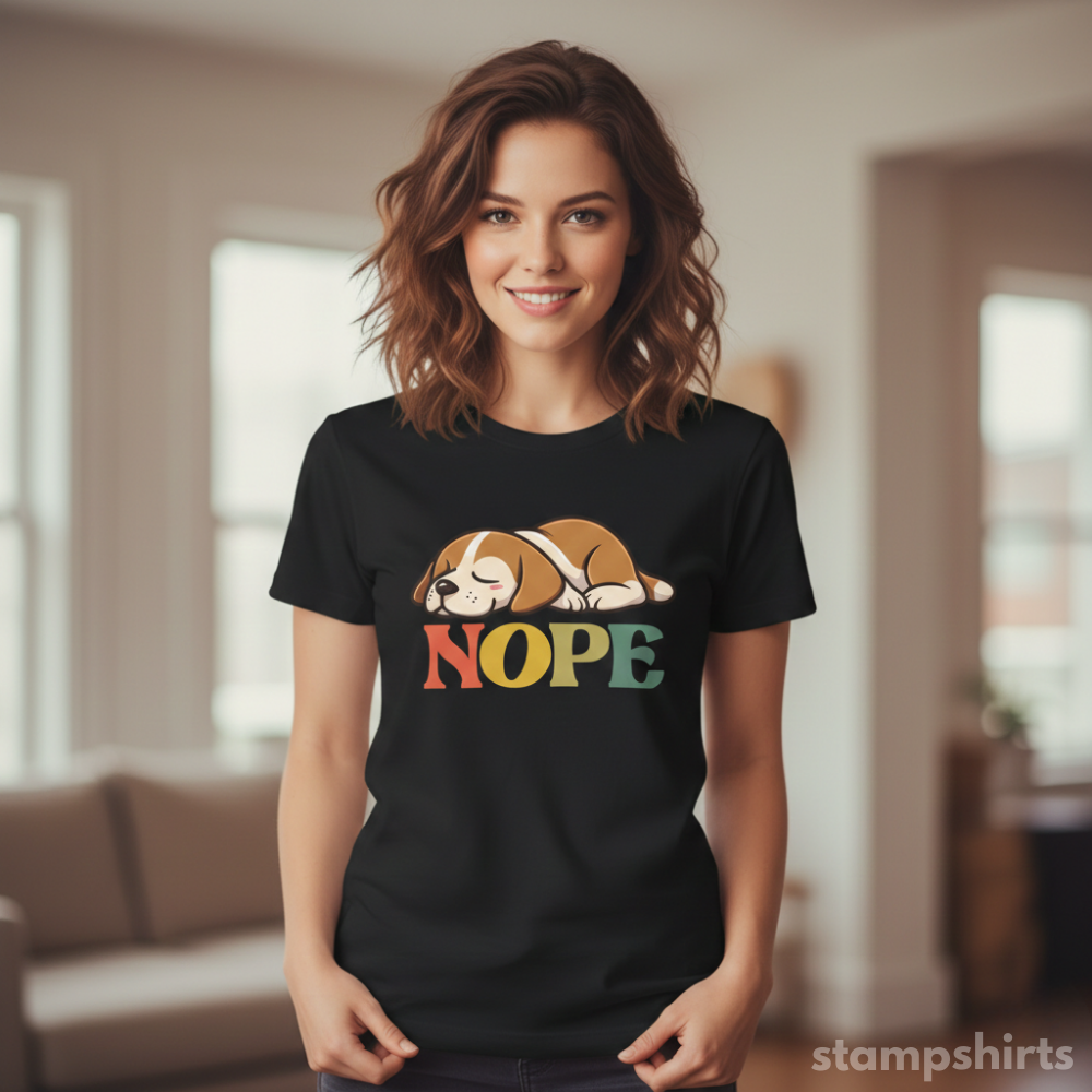 Nope Sleeping Puppy T-Shirt