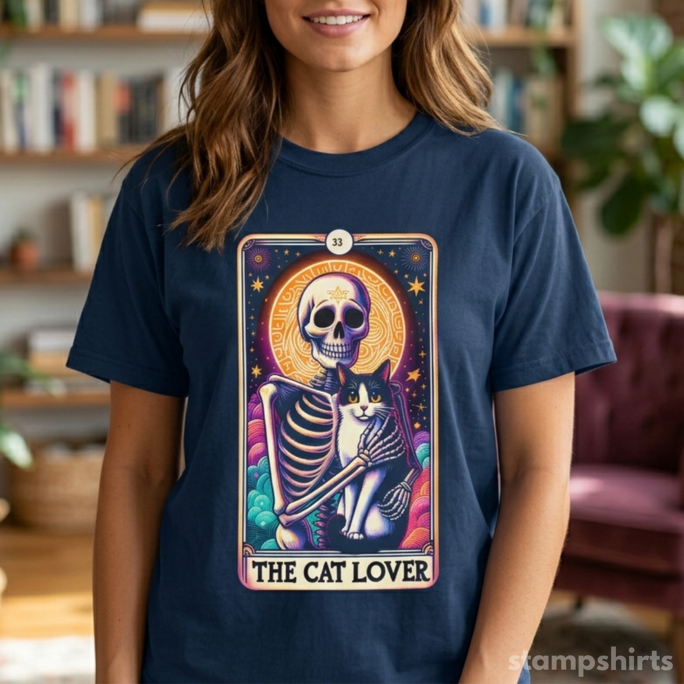 Tarot Skeleton T-Shirt image 1
