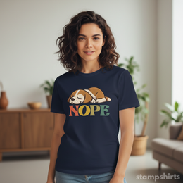 Nope Sleeping Puppy T-Shirt thumbnail 4