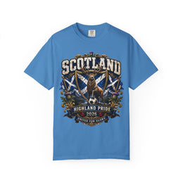 Scotland Highland Pride T-Shirt — 'United for Glory' 2026 Stag & Saltire Design thumbnail 2