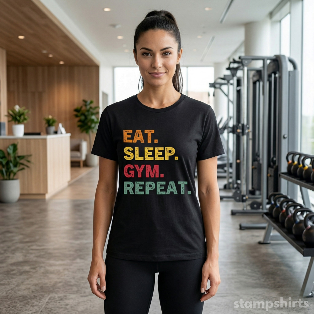 Eat. Sleep. Gym. Repeat. T-Shirt image 3