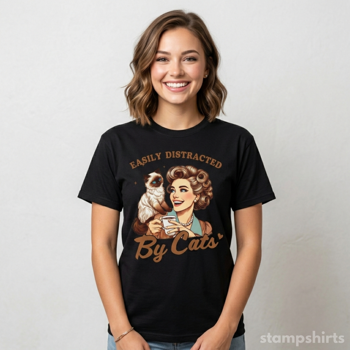 Easily Distracted By Cats T-Shirt