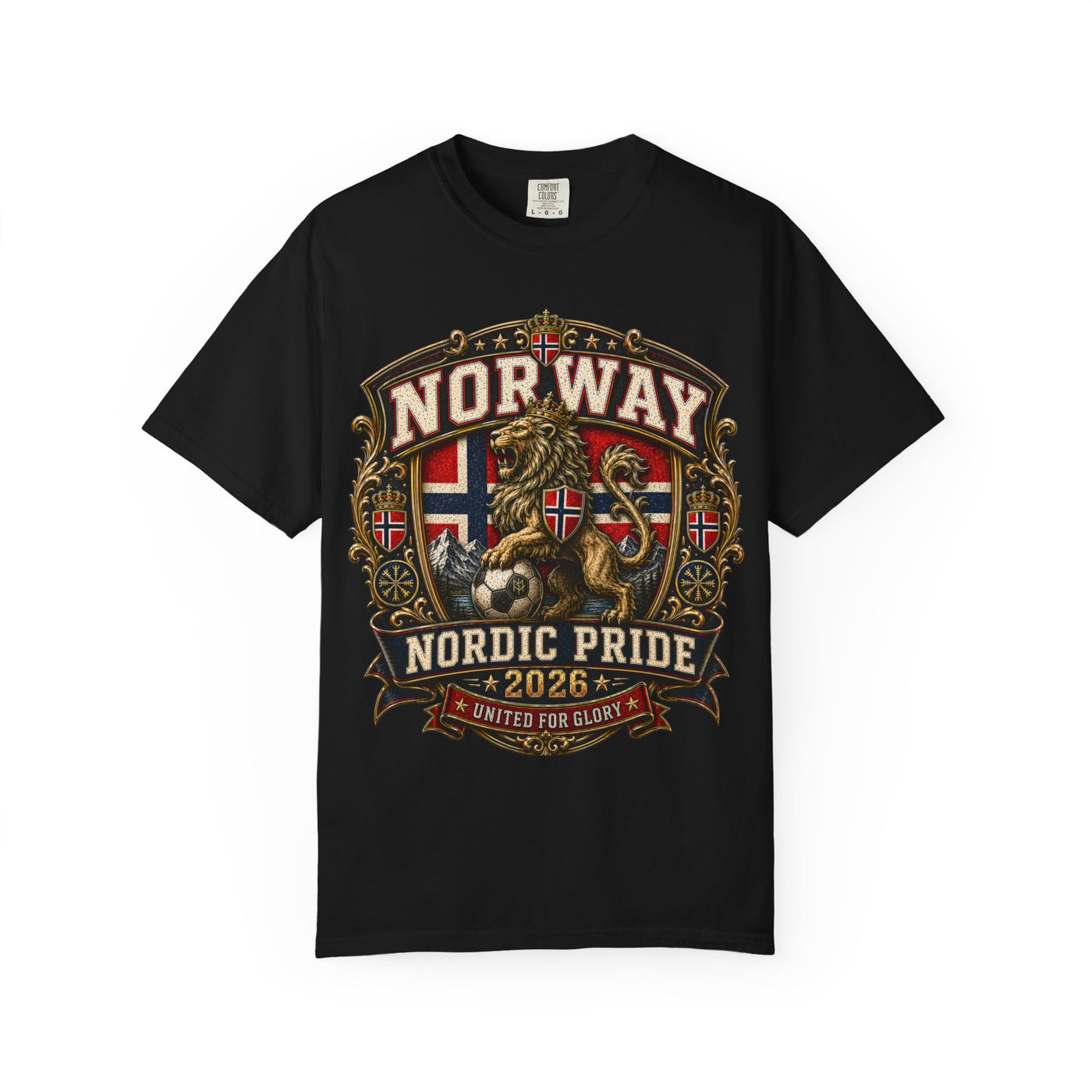 Norway Nordic Pride 2026 T-Shirt — Vintage Lion & Flag Design image 4
