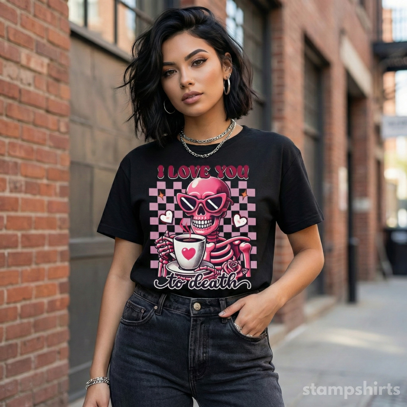 I Love You to Death Skeleton T-Shirt image 2