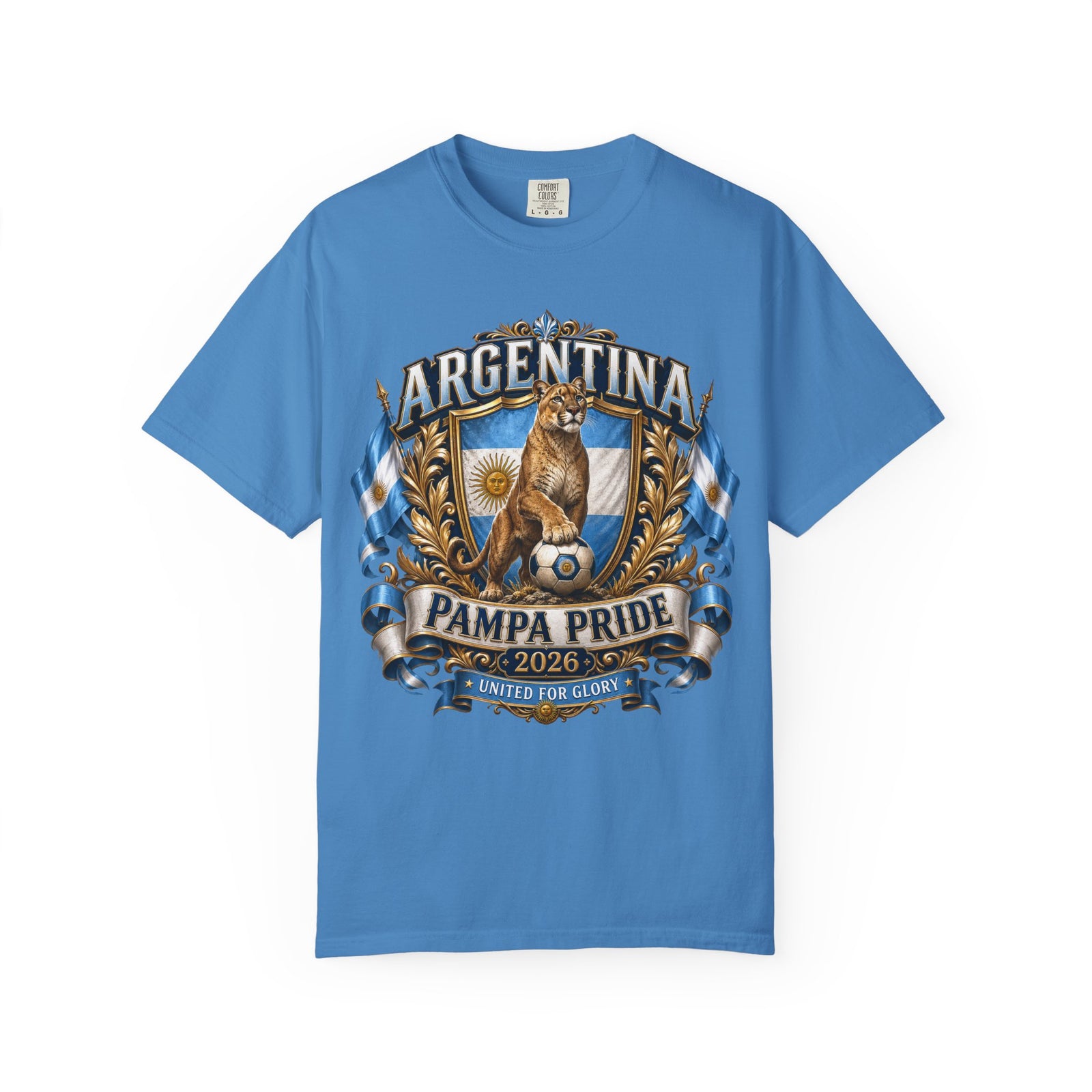 Argentina Pampa Pride T-Shirt — 2026 Soccer Crest Tee