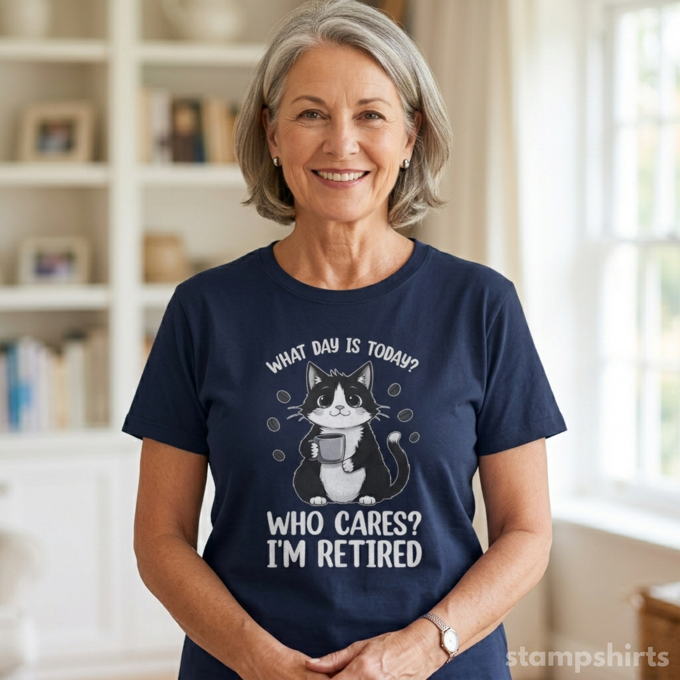 Retired Cat T-Shirt image 4