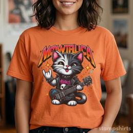 Meowtallica Rock Cat T-Shirt thumbnail 1