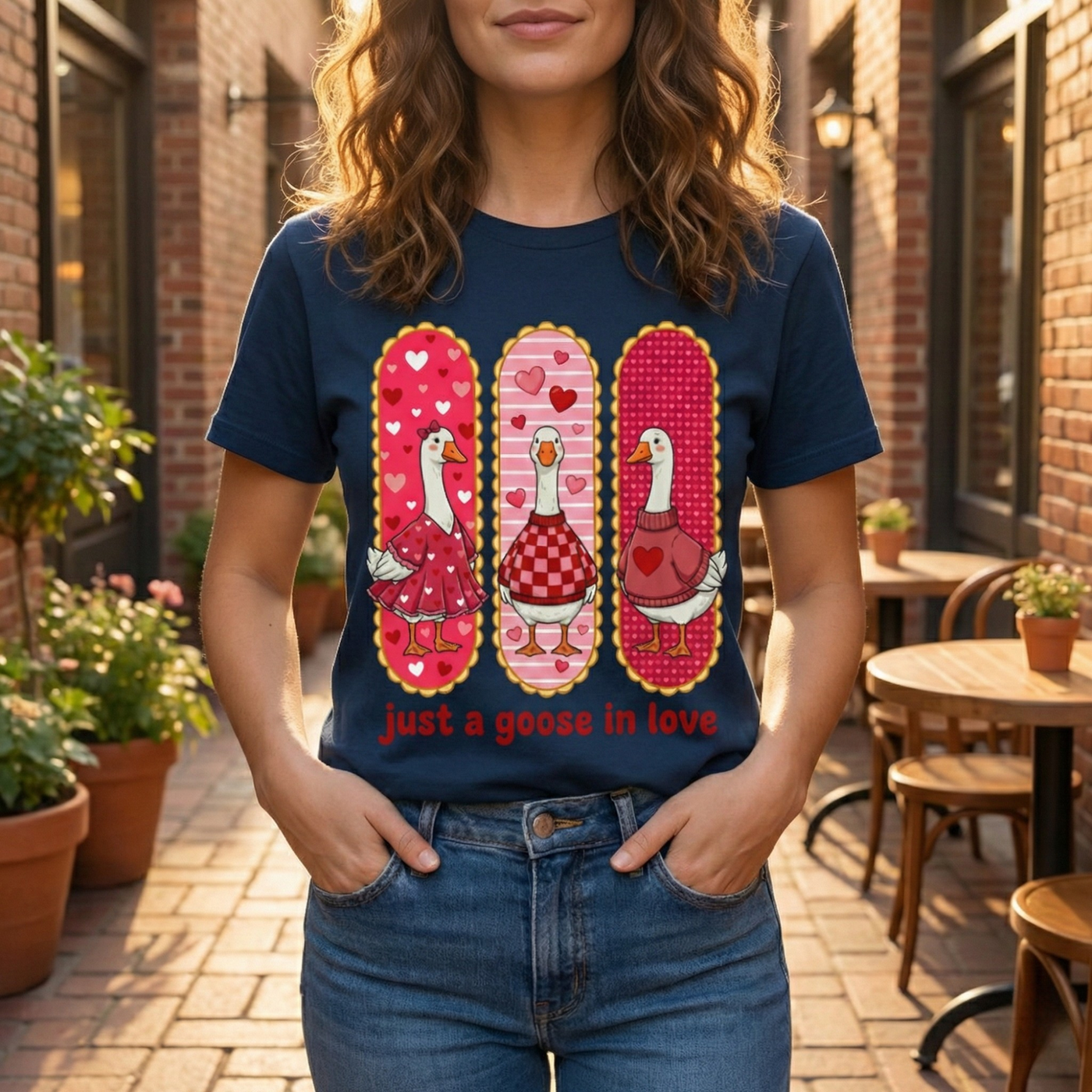 Just a Goose in Love T-Shirt image 5