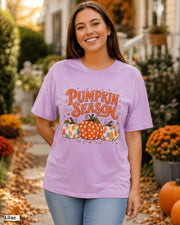 Pumpkin Season T-shirt — Bella Canvas 3001 — Lilac