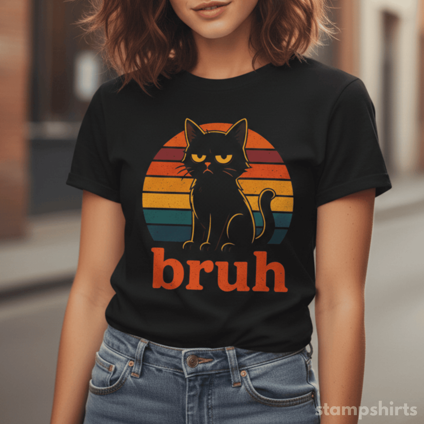 Bruh Cat T-Shirt image 1