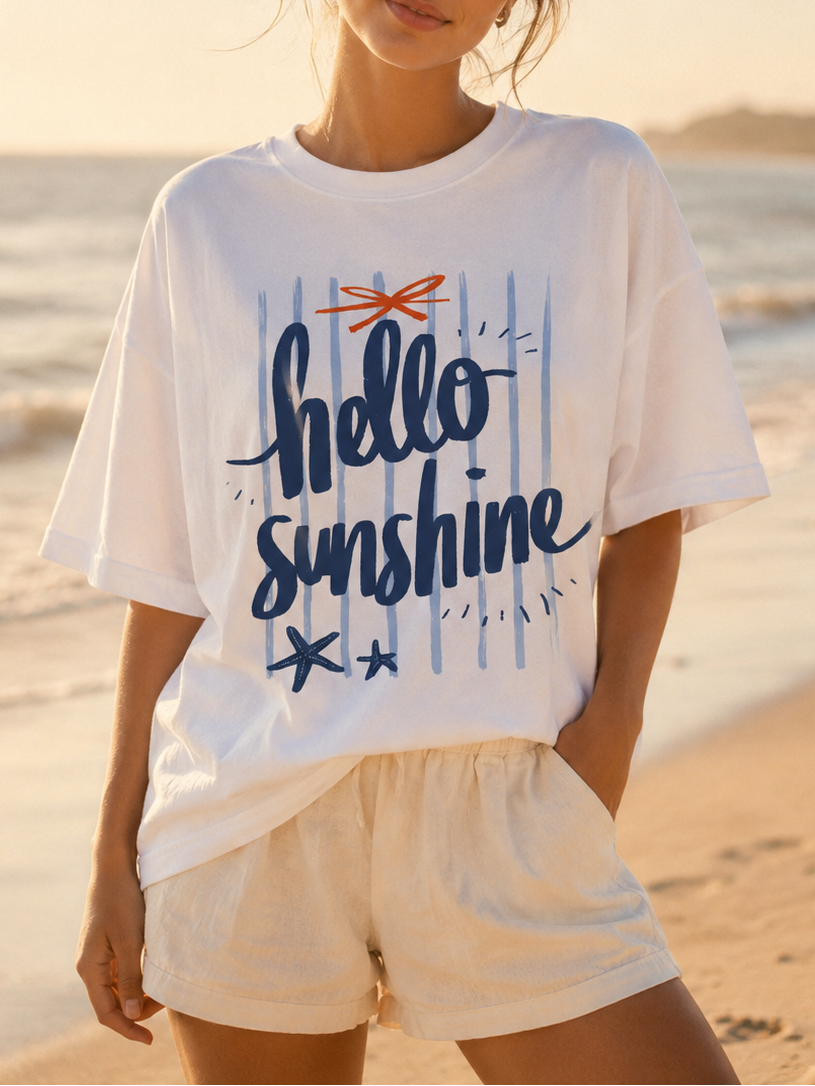 Hello Sunshine Coastal Starfish T-Shirt