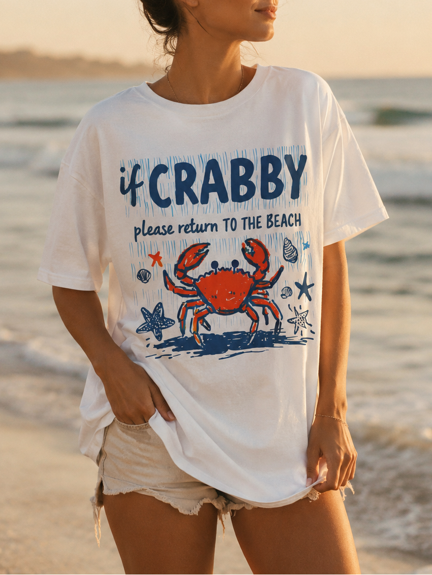 If Crabby Please Return to the Beach T-Shirt