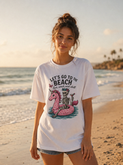 Let’s Go to the Beach Sun, Sand & Skull Graphic T-Shirt