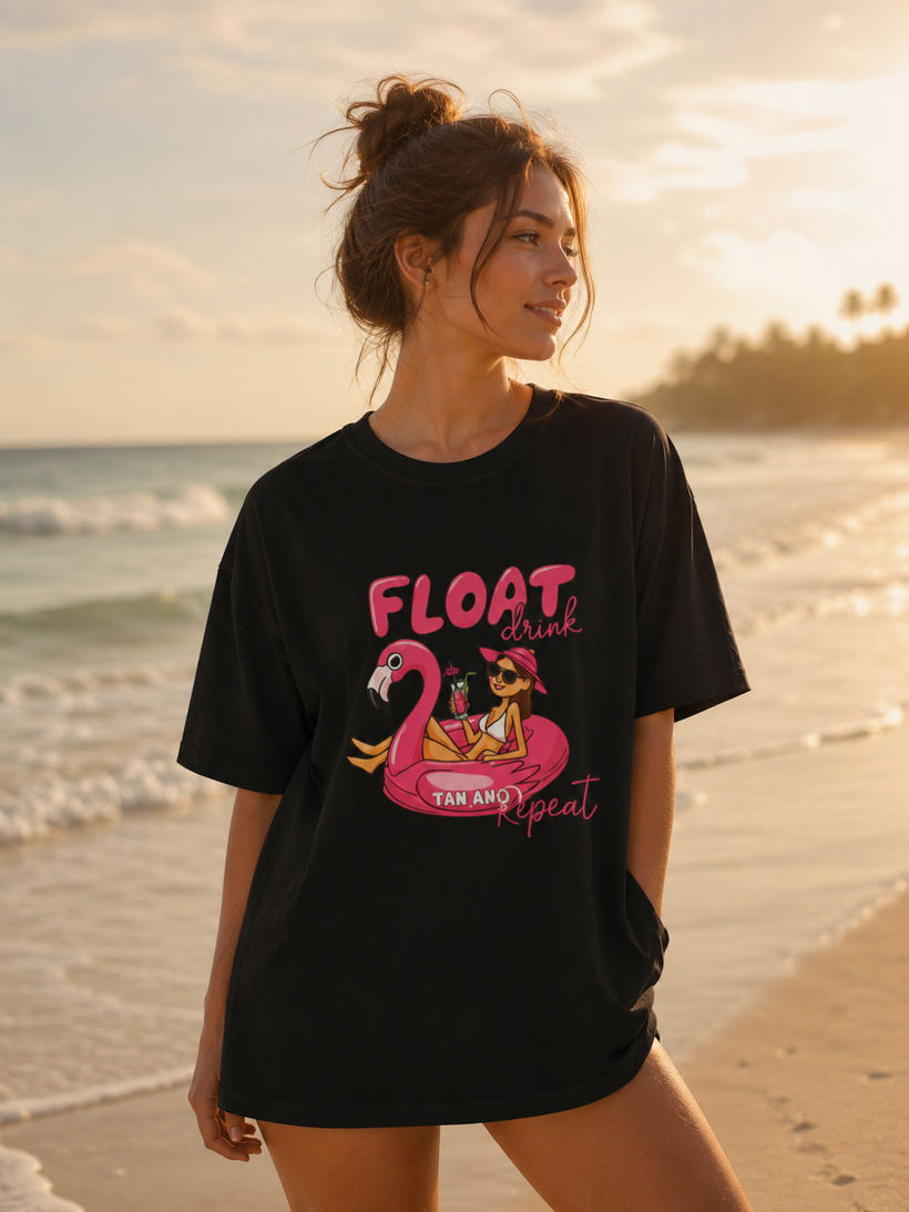 Float, Drink, Tan and Repeat T-Shirt — image 4 of 5