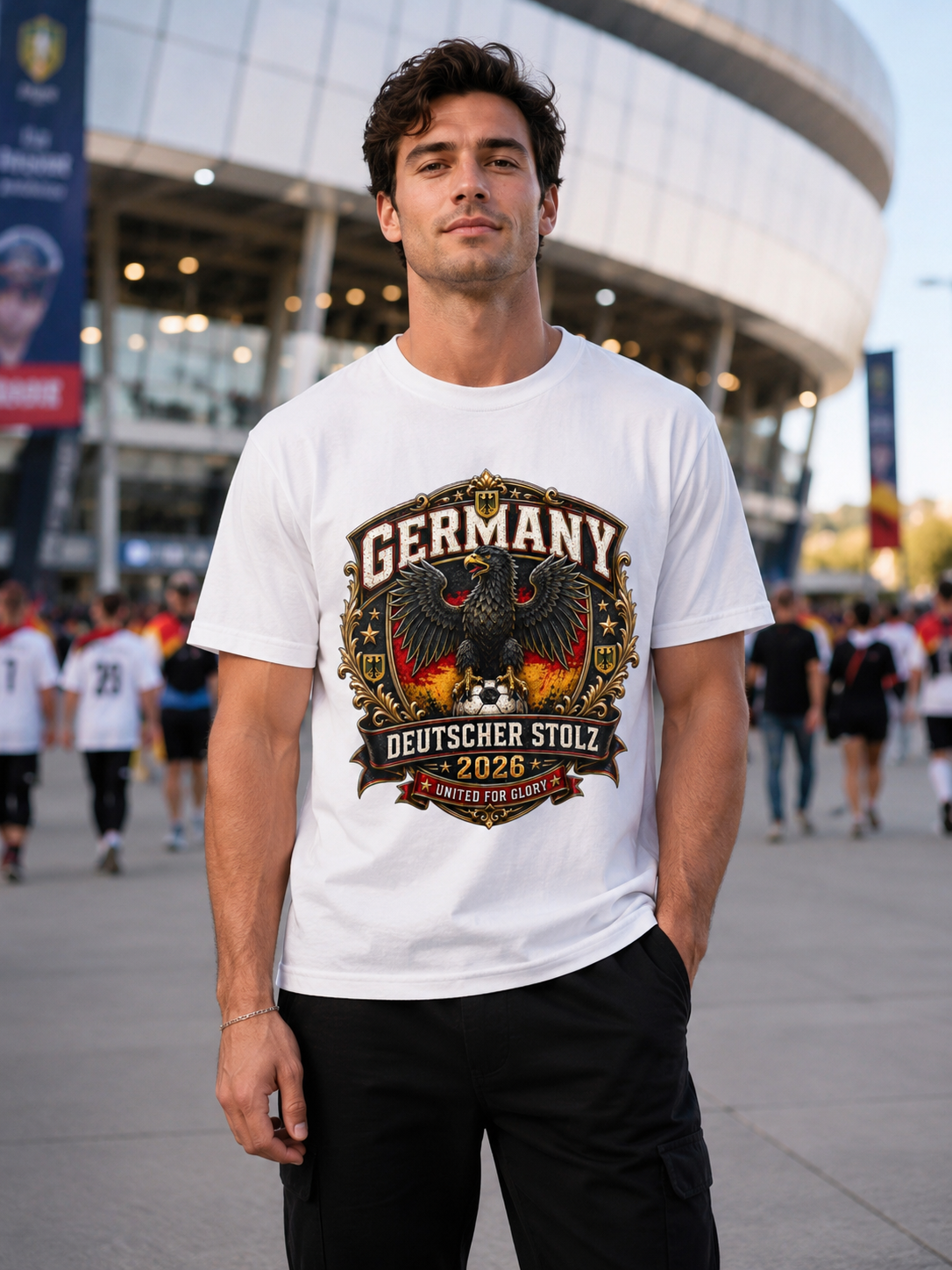 Germany Deutscher Stolz 2026 T-Shirt — Vintage Eagle Crest Tee