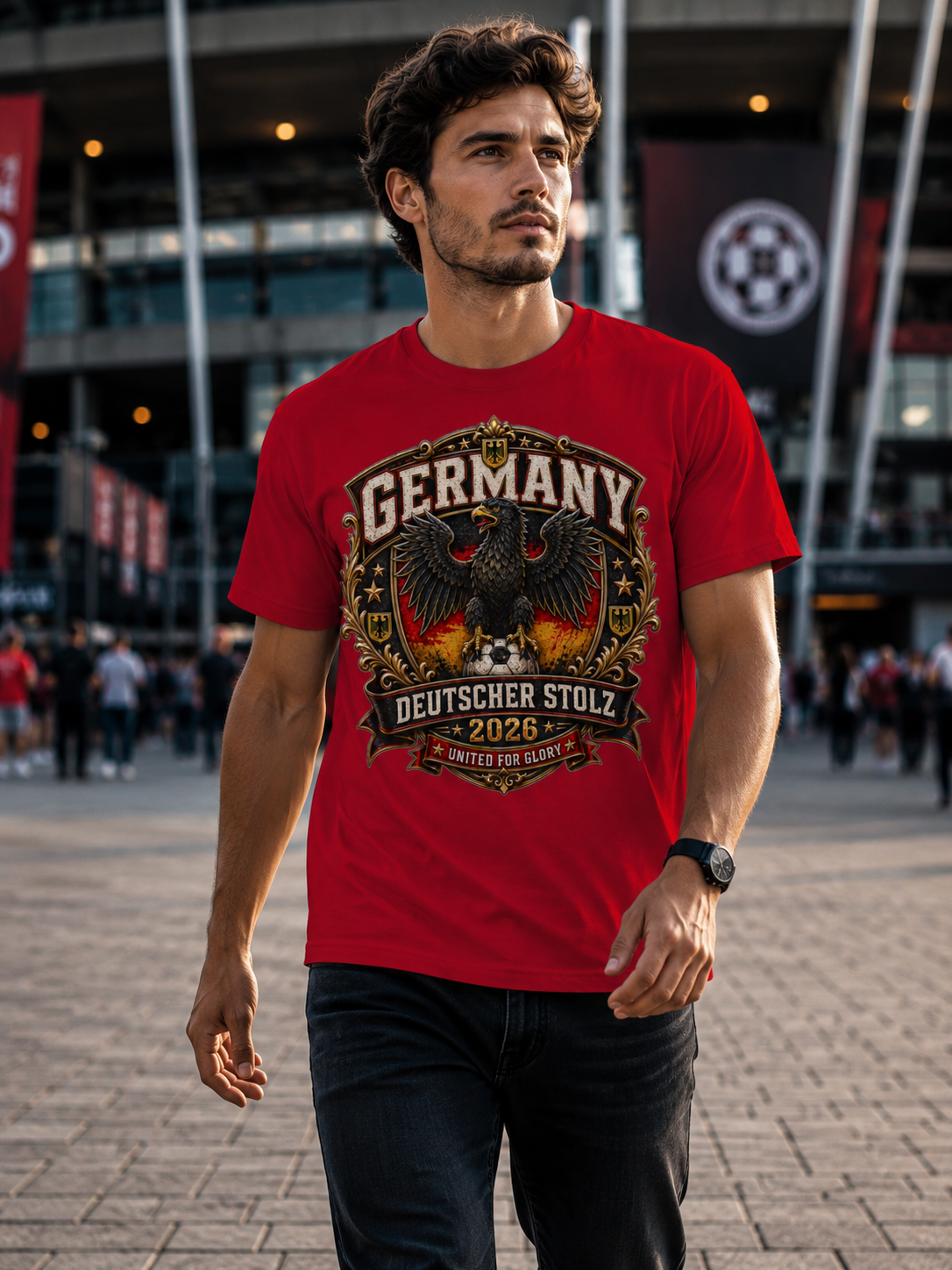 Germany Deutscher Stolz 2026 T-Shirt — Vintage Eagle Crest Tee