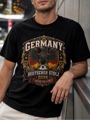 Germany Deutscher Stolz 2026 T-Shirt — Vintage Eagle Crest Tee