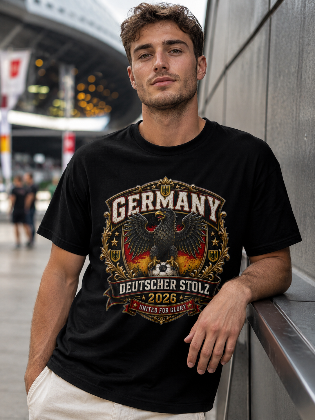 Germany Deutscher Stolz 2026 T-Shirt — Vintage Eagle Crest Tee