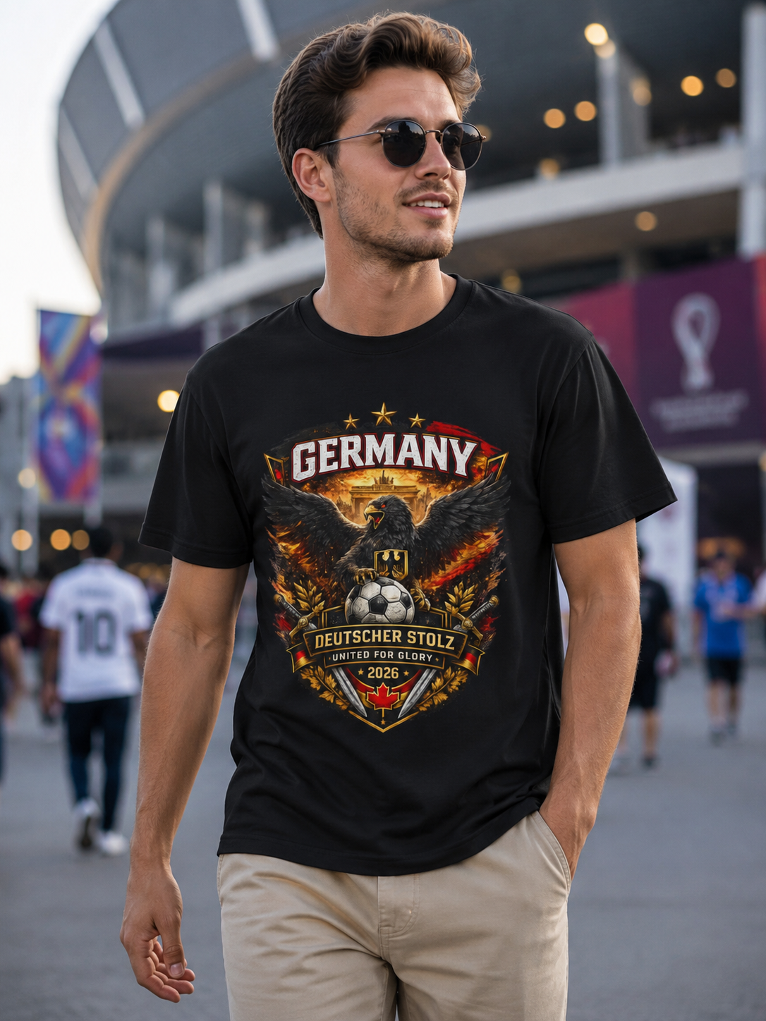 Germany Eagle Soccer T-Shirt — Deutscher Stolz 2026 Football Fan Tee
