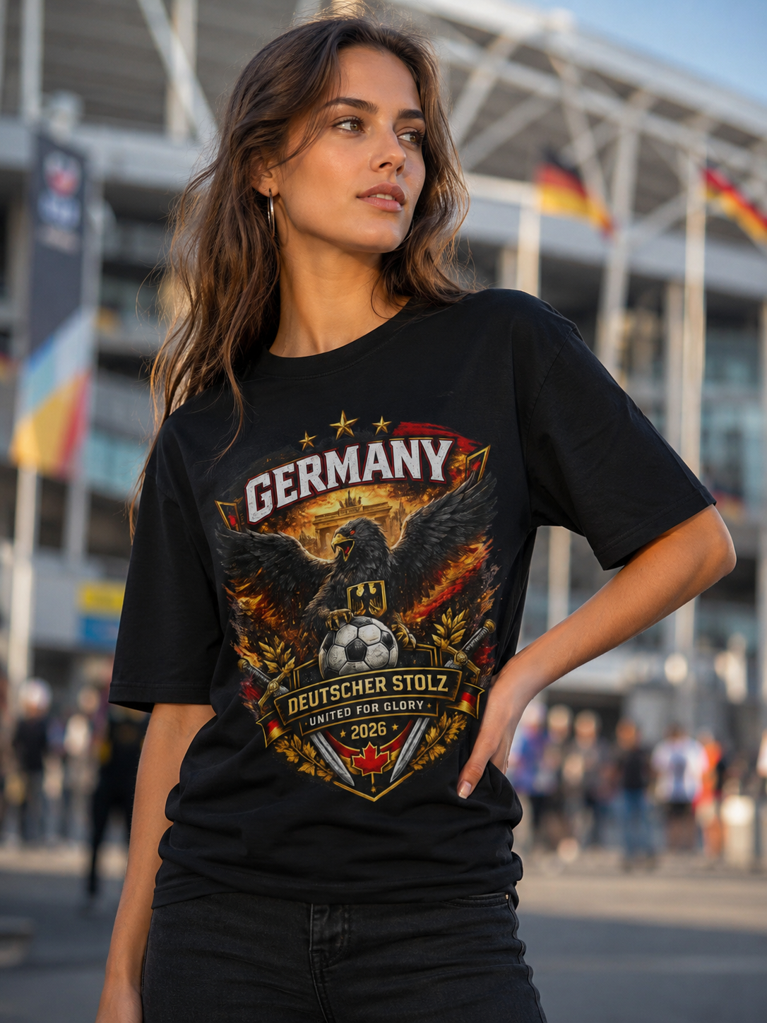 Germany Eagle Soccer T-Shirt — Deutscher Stolz 2026 Football Fan Tee