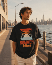 Summer Vibes Retro Palm T-Shirt