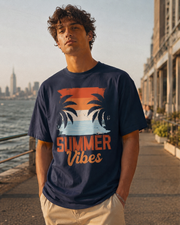 Summer Vibes Retro Palm T-Shirt