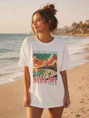 Miami Beach Vintage Sunset T-Shirt
